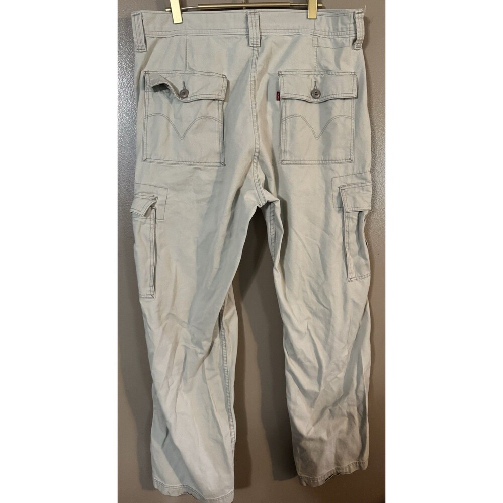 Levis Cargo Pants Mens 36x34 Beige Loose Straight Utility Pockets Skater Grunge